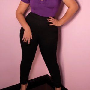 CIGARETTE PANTS IN BLACK - VIXEN BY MICHELINE PITT